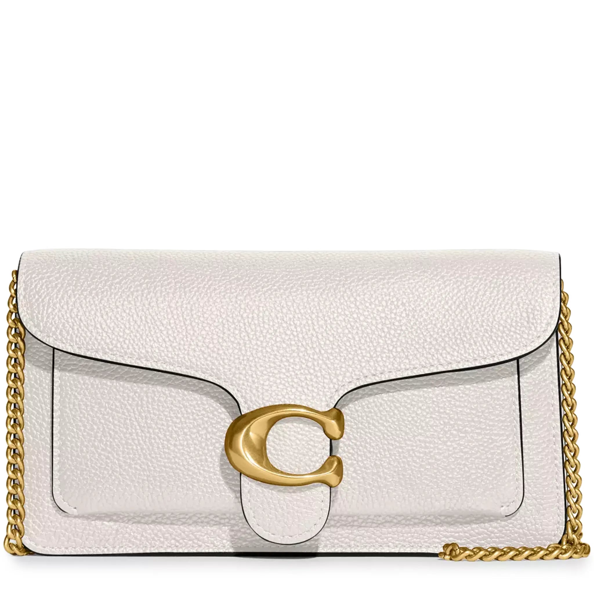 Front View of Coach Tabby Chain Clutch Chalk Bag CE772